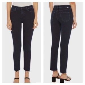 NEW MOTHER The Mid Rise Dazzler Ankle Fray Jeans Holding Hands 33 NWOT